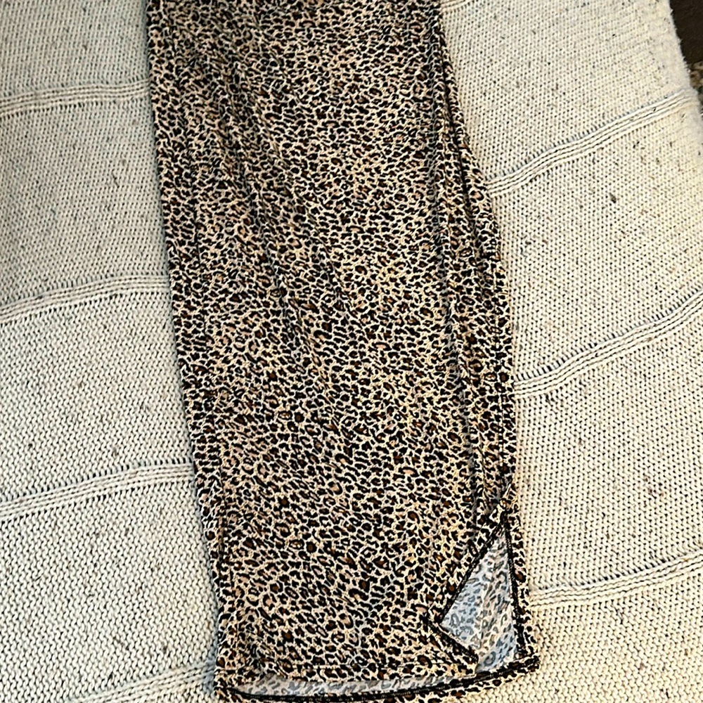 Sheen size extra small leopard print incredibly high slit